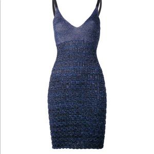 Kenzo metallic knit textured dress - open back. NEW! Never used